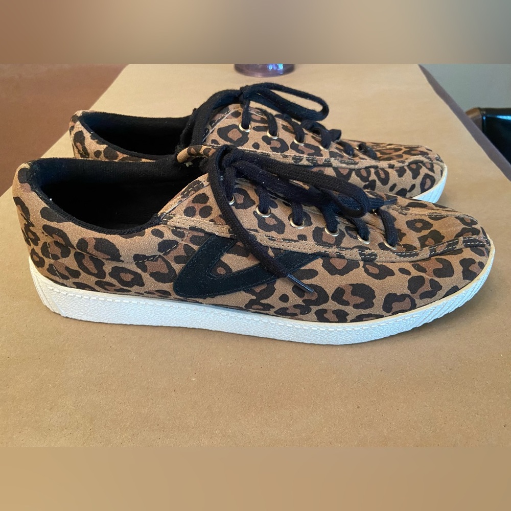 Tretorn Nylite Sneakers- Leopard Print, Size 10